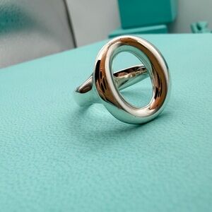 Tiffany & Co Sz 8 Elsa Peretti Sevillana O Ring Sterling Silver